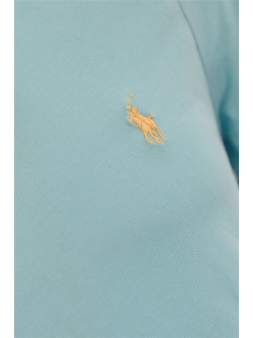 T-shirt in cotone con logo Pony Azzurro POLO RALPH LAUREN | 710671438407